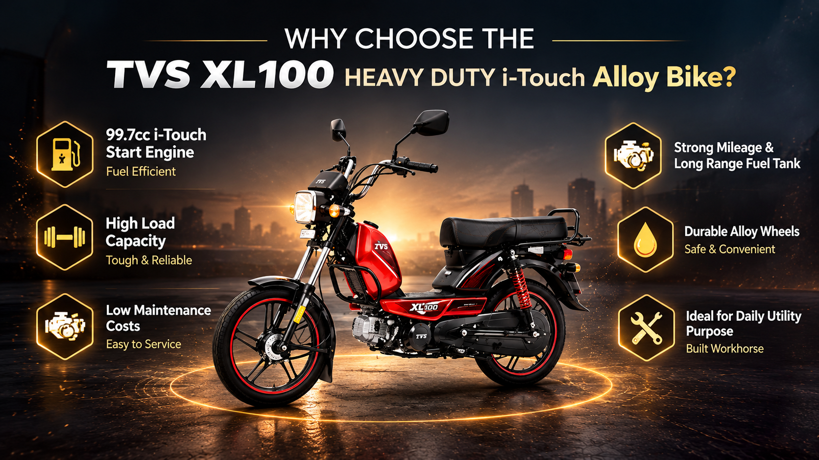 TVS XL100 Engine